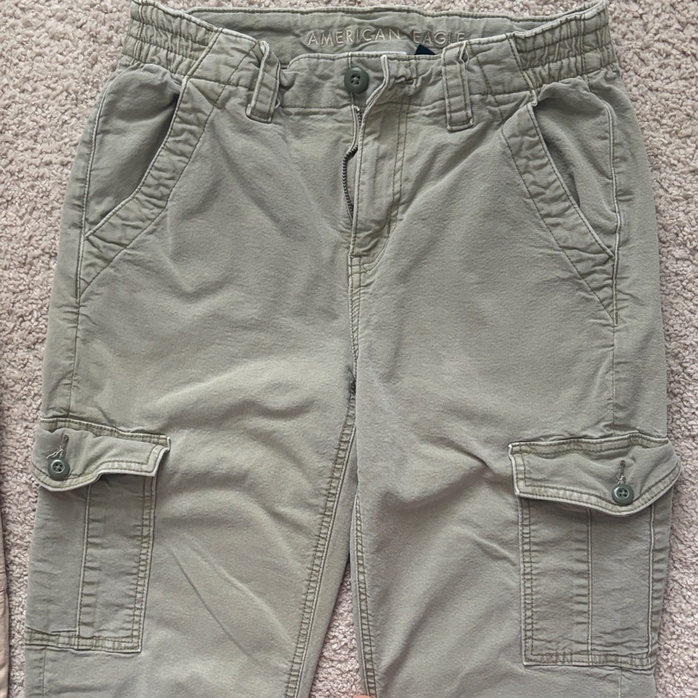 American Eagle Outfitters cargo Pants - Tan and Green - Picture 2 of 10